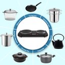 Ver imagem 5 de Elite Gourmet Edb-302bf Queimador Duplo de Ferro Fundido Preto