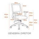 Ver imagem 2 de Cadeira para Escritório Diretor Giratória NR17 Genebra Fratini
