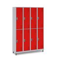 Ver imagem 1 de Armário de Aço 8 Portas Grandes para Vestiário:vermelho