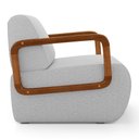 Ver imagem 7 de Kit 02 Poltronas Decorativas Orgânica Living Kavya Linho Cinza Claro - Desk Design