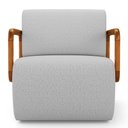 Ver imagem 6 de Kit 02 Poltronas Decorativas Orgânica Living Kavya Linho Cinza Claro - Desk Design