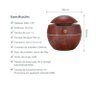 Umidificador Aromatizador Difusor Aromas Eletrico Madeira - 10