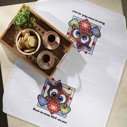 Pano De Prato Lomaer Sacaria 70cmx 90cm 02 Estampas Branco - 3