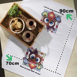 Pano De Prato Lomaer Sacaria 70cmx 90cm 02 Estampas Branco - 4