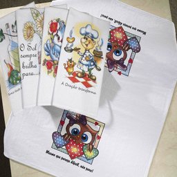 Pano De Prato Lomaer Sacaria 70cmx 90cm 02 Estampas Branco - 2