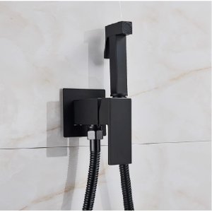 Ducha Higiênica Luxo Monocomando Banheiro Preto Fosco