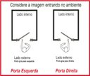 Ver imagem 2 de Porta de Alumínio Lambril Branco com Puxador, Friso e Vidro Linha 25 - Dc:esquerda/210 X 90