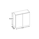 Ver imagem 2 de Armário Aéreo com 2 Portas 70cm Luana Cinamomo Branco Aramóveis