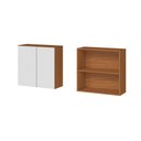 Ver imagem 3 de Armário Aéreo com 2 Portas 70cm Luana Cinamomo Branco Aramóveis