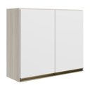 Ver imagem 1 de Armario Aereo 2 Portas Mdf 80 Cm Kali 12211 Bianco Toq Branco Uv Nicioli