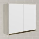 Ver imagem 2 de Armario Aereo 2 Portas Mdf 80 Cm Kali 12211 Bianco Toq Branco Uv Nicioli