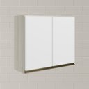 Ver imagem 6 de Armario Aereo 2 Portas Mdf 80 Cm Kali 12211 Bianco Toq Branco Uv Nicioli