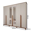 Ver imagem 5 de Guarda-roupa Casal Calábria 6 Portas 6 Gavetas Espelho Nature/off White - Panorama Móveis