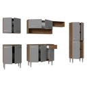 Ver mais imagens de Armário de Cozinha Completa 293cm Rustic-cinza Emilly Madesa 011
