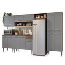 Ver imagem 2 de Armário de Cozinha Completa 293cm Rustic-cinza Emilly Madesa 011