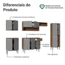 Ver imagem 4 de Armário de Cozinha Completa 293cm Rustic-cinza Emilly Madesa 011