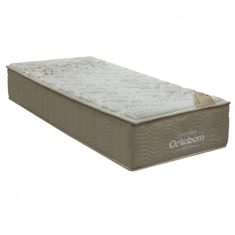 Colchão Solteiro Ortobom Exclusiva 28x 188x 88 cm Branco/Bege