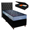 Ver imagem 1 de Kit Cabeceira + Cama Box Bau + Colchão Solteiro Molas Ensacadas Petrus Paropas