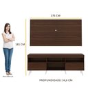 Ver imagem 7 de Rack Retrô com Painel para TV até 65" Multimóveis Flórida FG3133 Madeirado/Branco