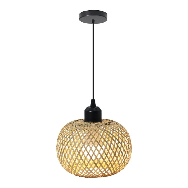 Luminária Lustre Pendente em Bambu Decoração Sala Cozinha