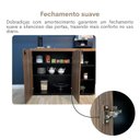 Ver imagem 7 de Armário Multiuso Escritório em Tamburato com 2 Portas Chave e Prateleiras Preto/Nogal Artany