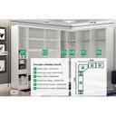 Ver imagem 3 de Quarto Modulado Rizon 6 Peças (1 Armário Ponte + 1 Closet + 3 Guarda Roupas + 1 Complemento) QC213 F