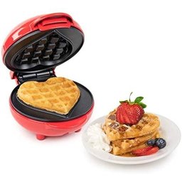Forma de Waffle Elétrica Mini Formato Coração 550w 110v - 5