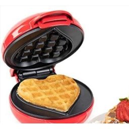 Forma de Waffle Elétrica Mini Formato Coração 550w 110v - 1