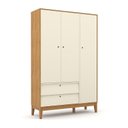 Ver imagem 1 de Guarda Roupa Infantil 3 Portas e 2 Gavetas Unique Freijó/Off White/Eco Wood - Matic Móveis