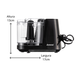 Mini Processador de alimentos Amvox  APR 1001 Black (220V) - 7