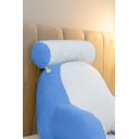 Ver imagem 2 de Almofada de Descanso e Apoio de Lombar Travesseiro Multiuso Ergométrico para Leitura com Rolinho Des