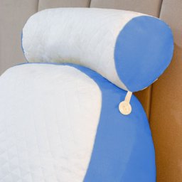 Almofada de Descanso e Apoio de Lombar Travesseiro Multiuso Ergométrico para Leitura com Rolinho Des - 5