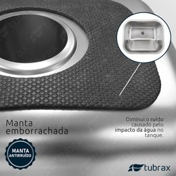 Tanque Lavanderia 55 X 45 Aço Inox 201 com Válvula Tubrax - 6