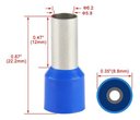 Ver imagem 2 de Terminal Tubular Ilhós Conector 16mm Pré Isolado 500 Pçs