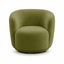 Ver imagem 2 de Kit 2 Poltronas Decorativas Sala de Estar Melissa Giratória Bouclê Verde M1 - Monari Design