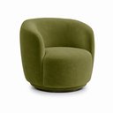 Ver imagem 6 de Kit 2 Poltronas Decorativas Sala de Estar Melissa Giratória Bouclê Verde M1 - Monari Design