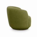 Ver imagem 5 de Kit 2 Poltronas Decorativas Sala de Estar Melissa Giratória Bouclê Verde M1 - Monari Design