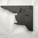 Ver imagem 5 de Par Mãos Francesas Decorativas 20cm Cantinho do Café Xícara Preto Aço