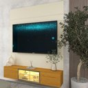 Ver imagem 3 de Home para TV Luminare 153 LED 100% MDF Off White Naturale - Gelius