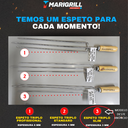 Ver imagem 2 de Espeto Triplo Tridente para Churrasqueira Churrasco Slim Fino - Marigrill