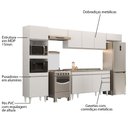 Ver imagem 3 de Armário de Cozinha Modulada 5 Peças CP15 com Pia Inox Branco - Lumil Lumil Móveis