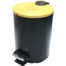 Lixeira 3l C/ Pedal e Tampa de Bambu N2443746 Preto -quanhe - 1