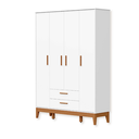 Ver imagem 4 de Quarto de Bebê Berço + Cômoda + Guarda Roupas Branco Fosco Flip com Colchão