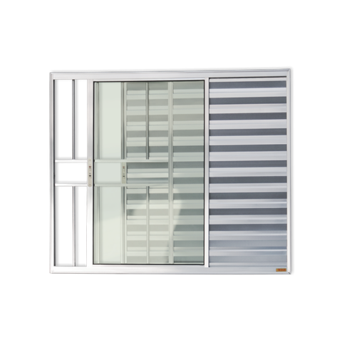 Veneziana Alumínio Confort 3F.c/Grade 100 x 80 V.Liso Anod.Brilhante Brimak
