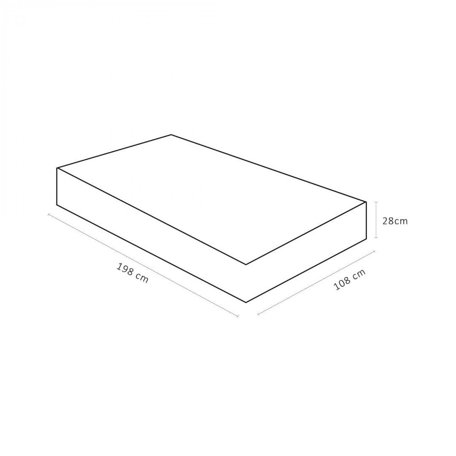 Colchão Solteirão Ortobom D45 Iso 150 28X 198X 108 cm - 2