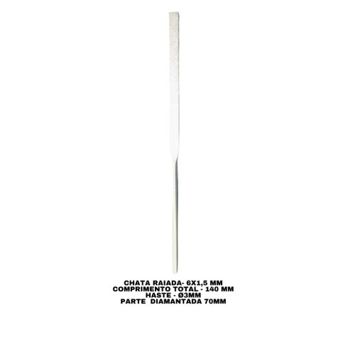 Lima Diamantada Profissional Individual Agulha 140mm - CHATA RAIADA PF-110L - #120