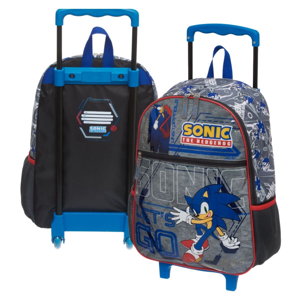 Mochila de Rodinhas Sonic Escolar Unstopable 989D01 Pacific