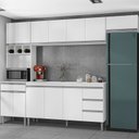 Ver imagem 2 de Jogo de Cozinha Modulada 5 Peças Andréia 280 Cm Branco - Ajl Móveis - Branco