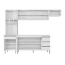 Ver imagem 3 de Jogo de Cozinha Modulada 5 Peças Andréia 280 Cm Branco - Ajl Móveis - Branco