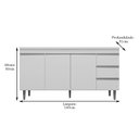Ver imagem 5 de Jogo de Cozinha Modulada 5 Peças Andréia 280 Cm Branco - Ajl Móveis - Branco